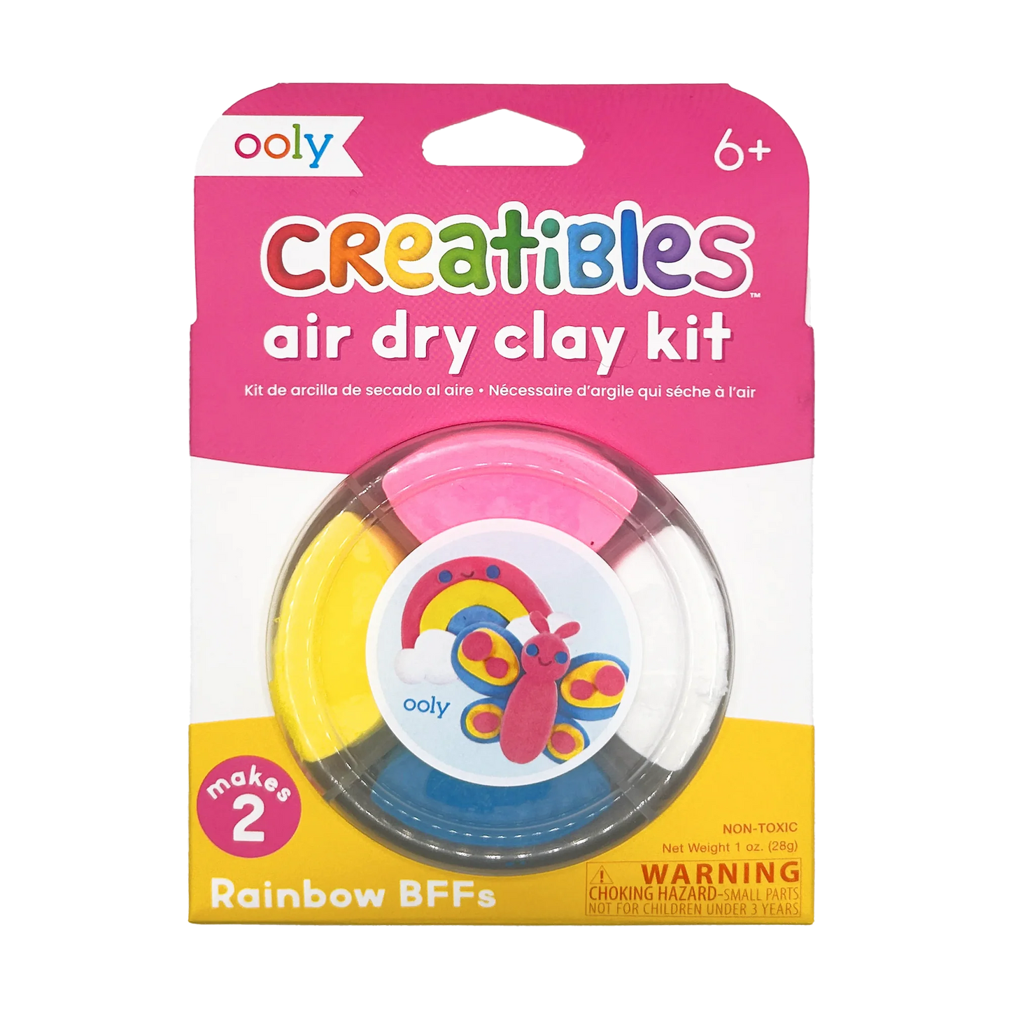 Creatibles Mini Air Dry Clay Kit - Rainbow