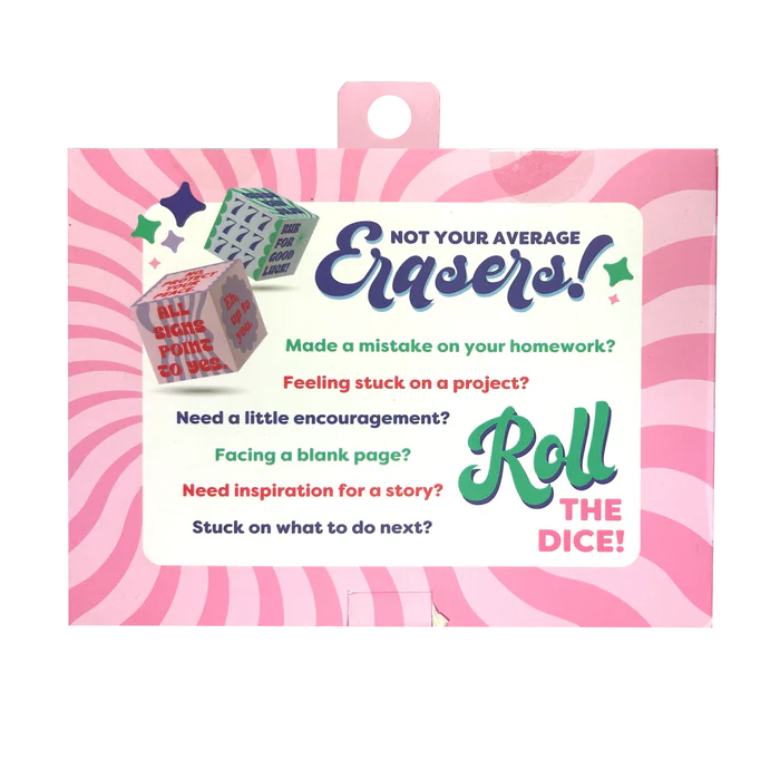 Feeling Lucky Dice Erasers - Set of 5