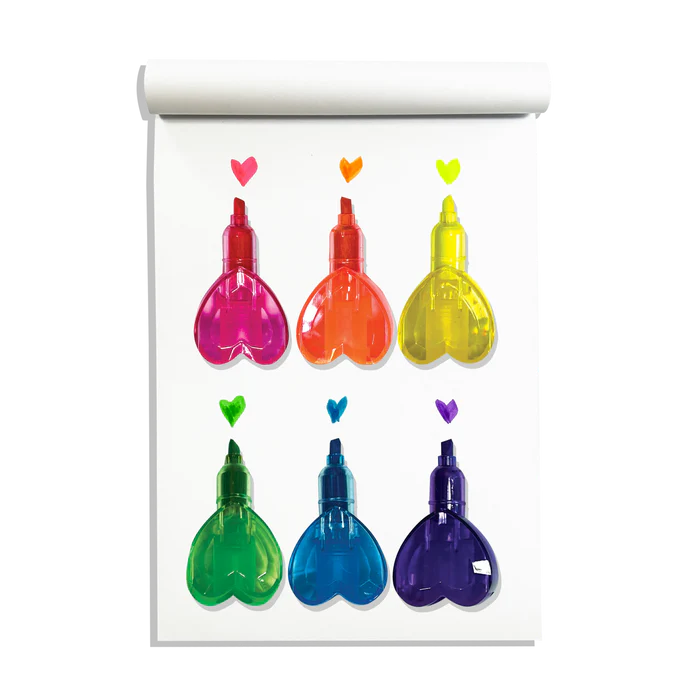 Heart Stacks Stacking Highlighters - 6 Color
