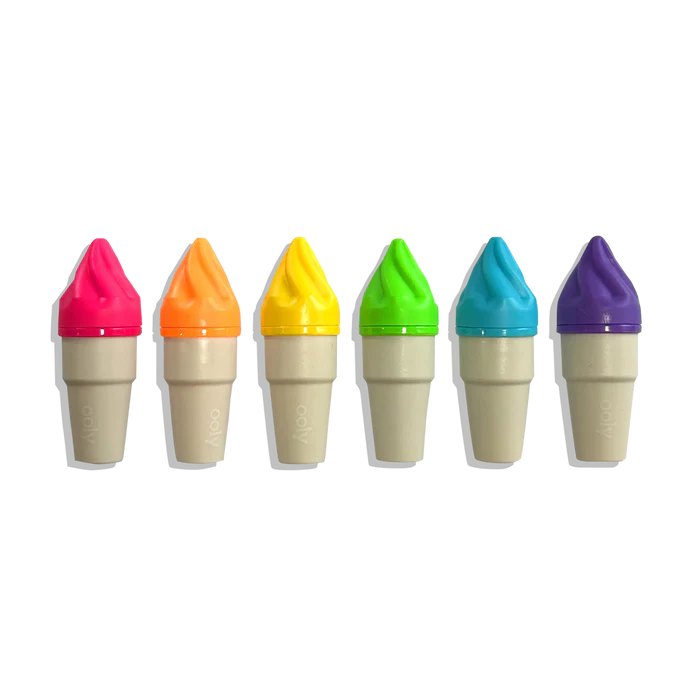 Sweet Scoops Scented Neon Highlighters - Set of 6