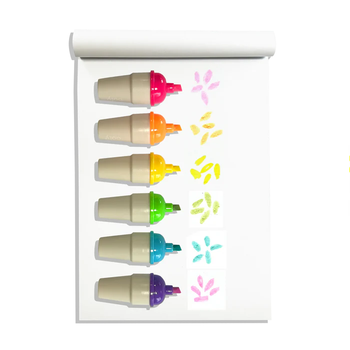 Sweet Scoops Scented Neon Highlighters - Set of 6
