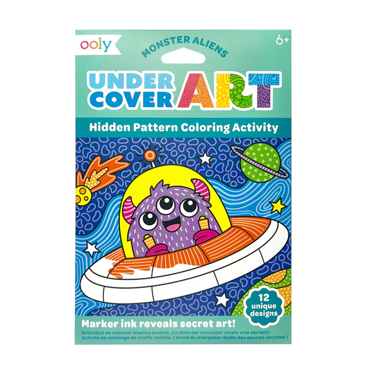 Hidden Pattern Coloring Activity Art Cards - Monster Aliens