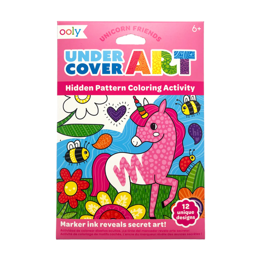 Hidden Pattern Coloring Activity Art Cards - Unicorn Friends