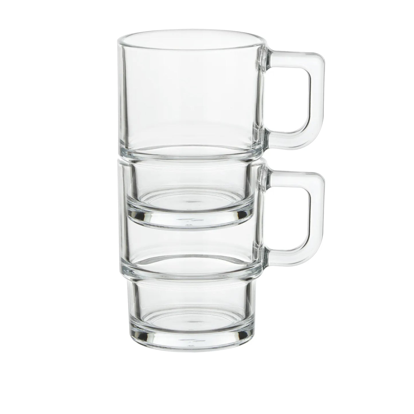 Set of 2  Cup (Hill) 320cc Clear