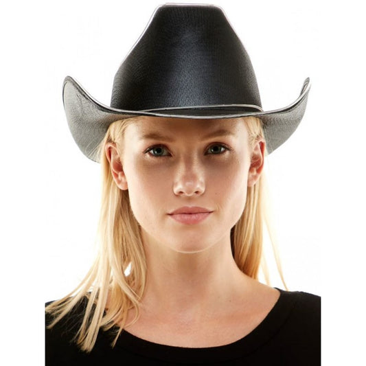 Light-Up Black Cowboy Hat