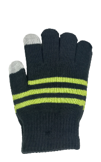 Boys Knit Touch Screen Glove Navy/Yellow