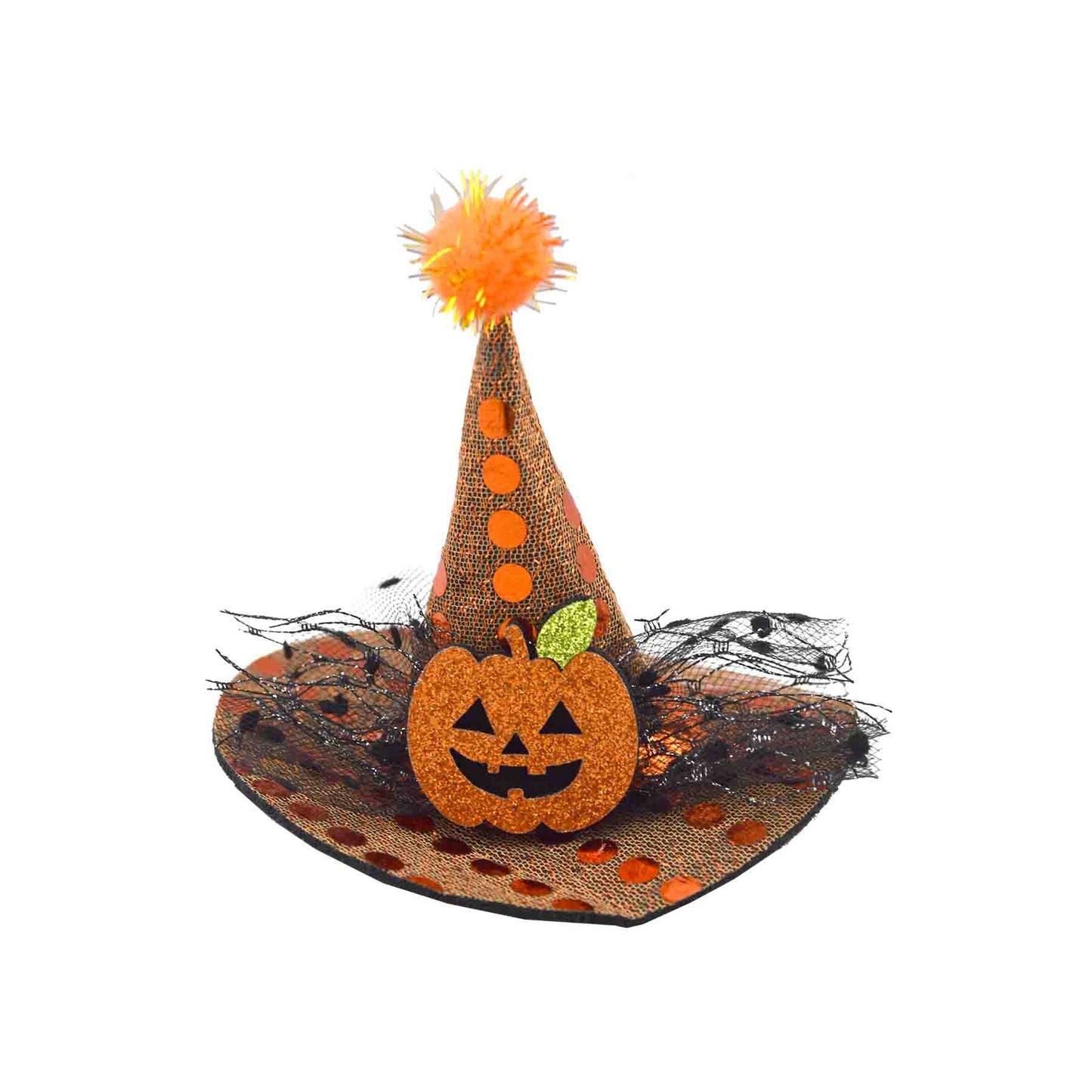 Halloween Hat Hair Clips Orange Pumpkin
