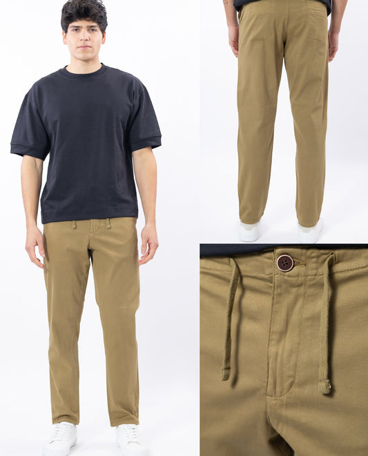 Caballero Pantalon Fit Slouchy Mostaza