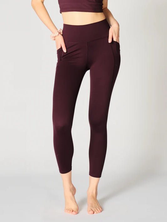 Rachel Ankle Legging Merlot - Gottex