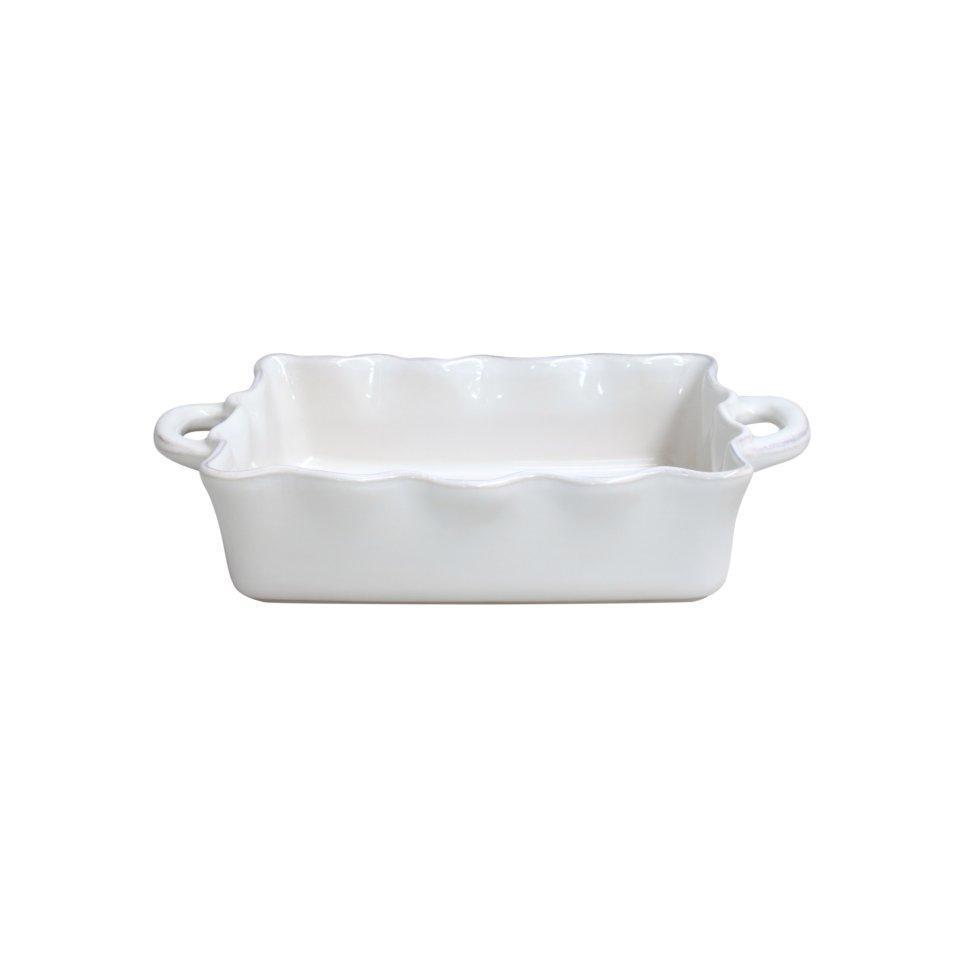 Medium Rect. Ruffled Baker 14", Cook & Host White