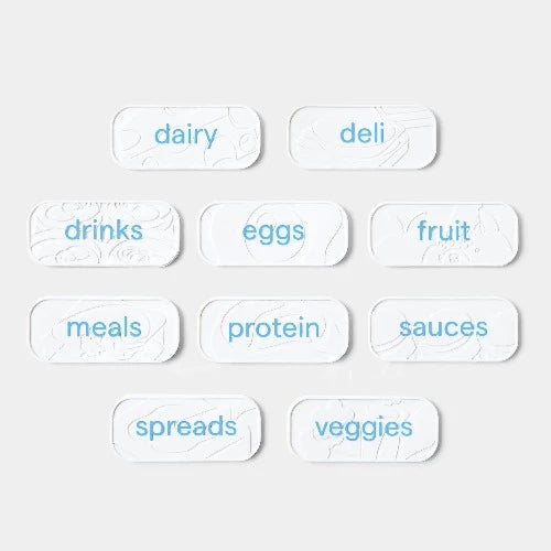 ReStickable 3D Fridge Labels, 10-Piece Set