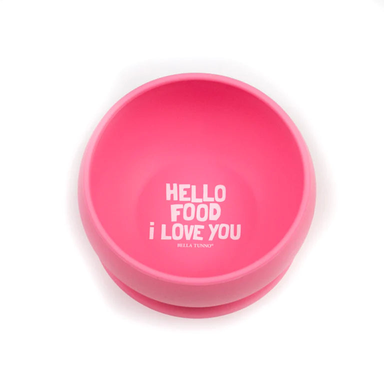 Hello Food I Love You Suction Bowl