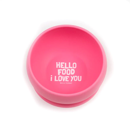 Hello Food I Love You Suction Bowl