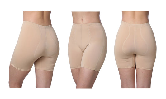 Seamless Moderate Firm Control Short Butt Lifter Shapewear Beige