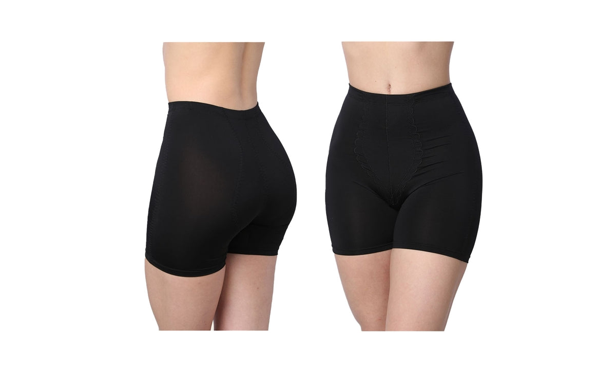 Seamless Moderate Firm Control Short Butt Lifter Shapewear Black