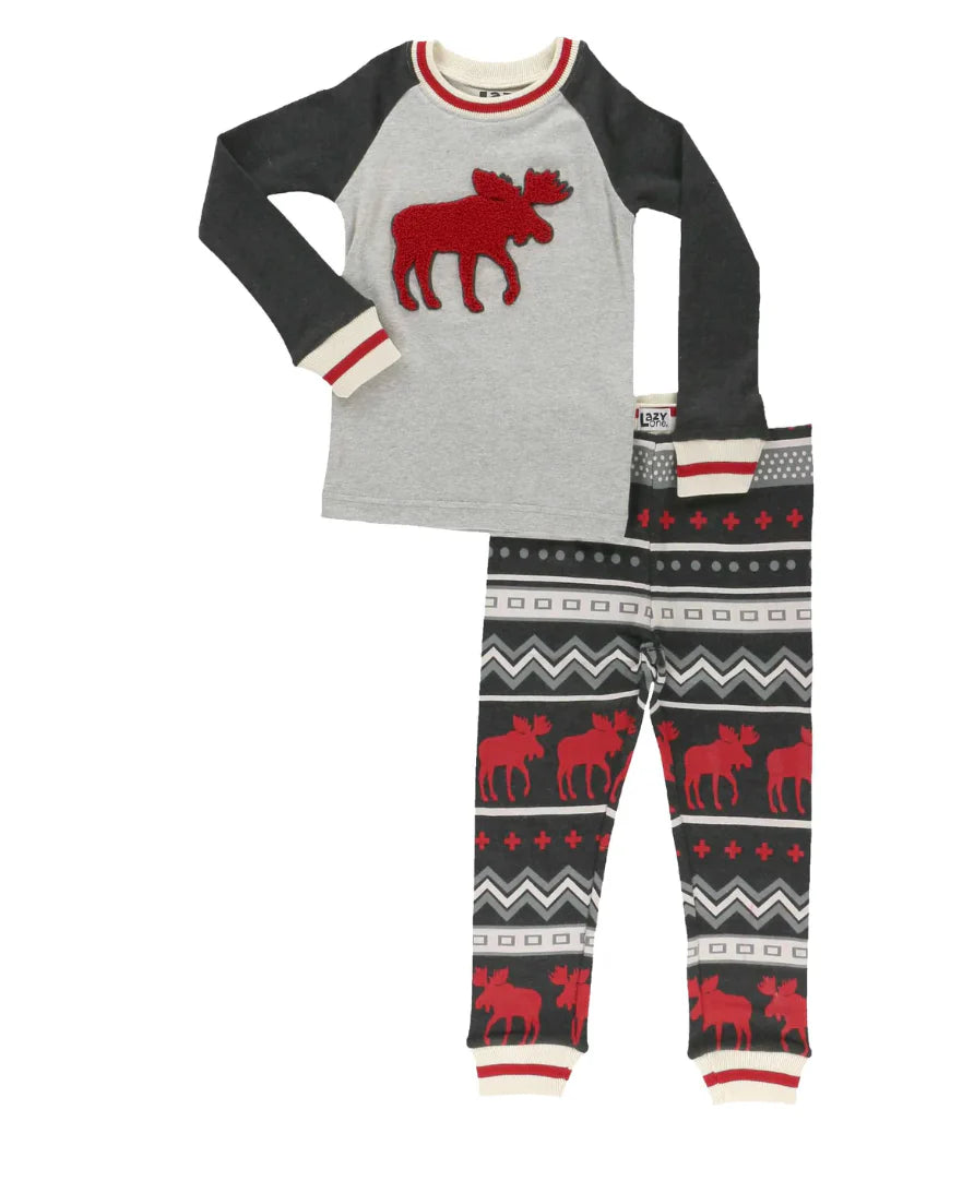Cabin Moose Kid PJ Set