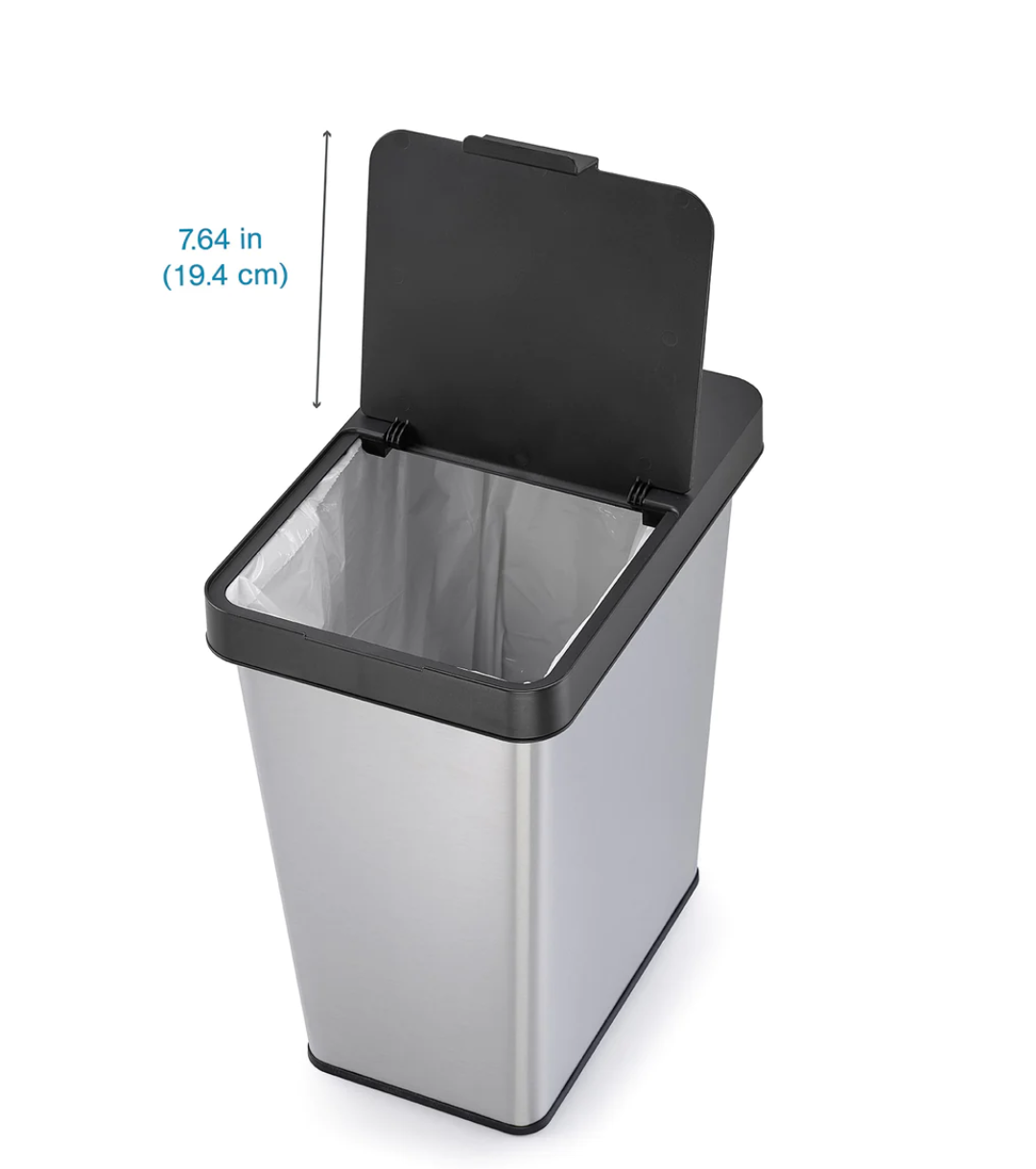 6-Gallon SS Slim Fingerprint Proof Trash Bin