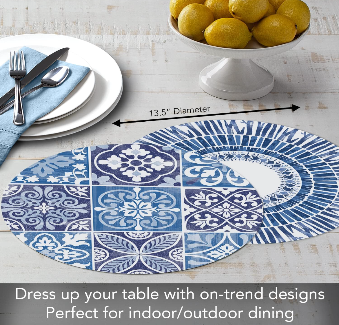 Aegean Round Reversible Placemat