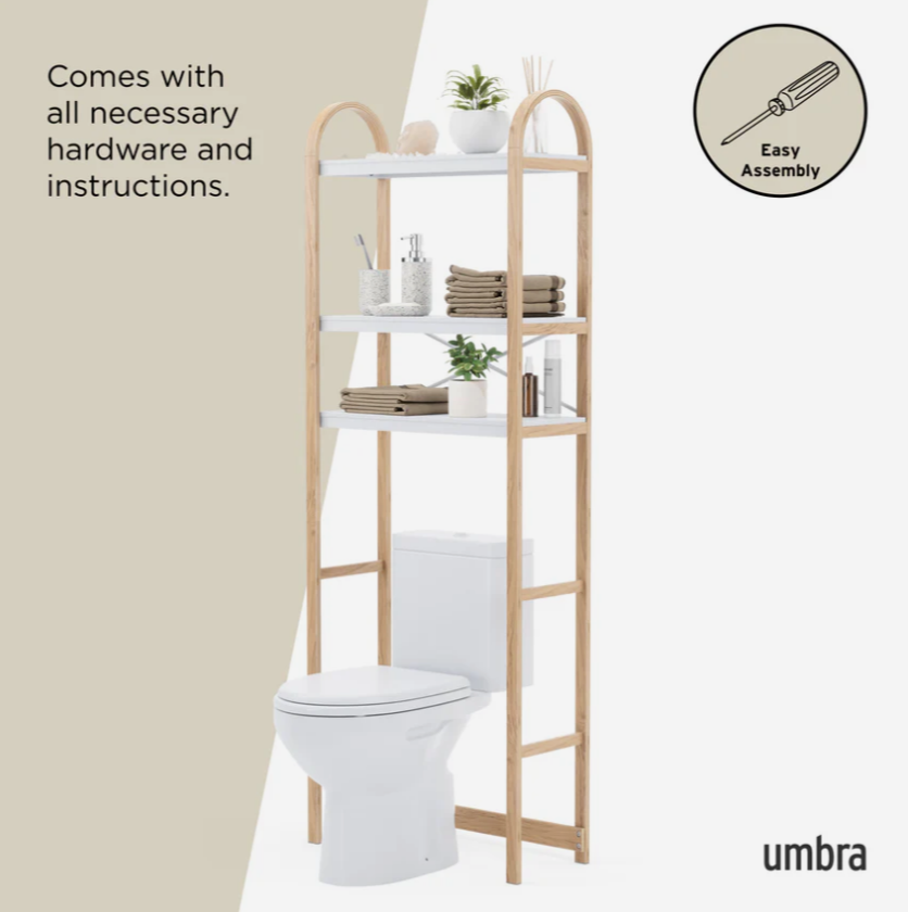 BELLWOOD OVER THE TOILET SHELF WHITE/NATURAL