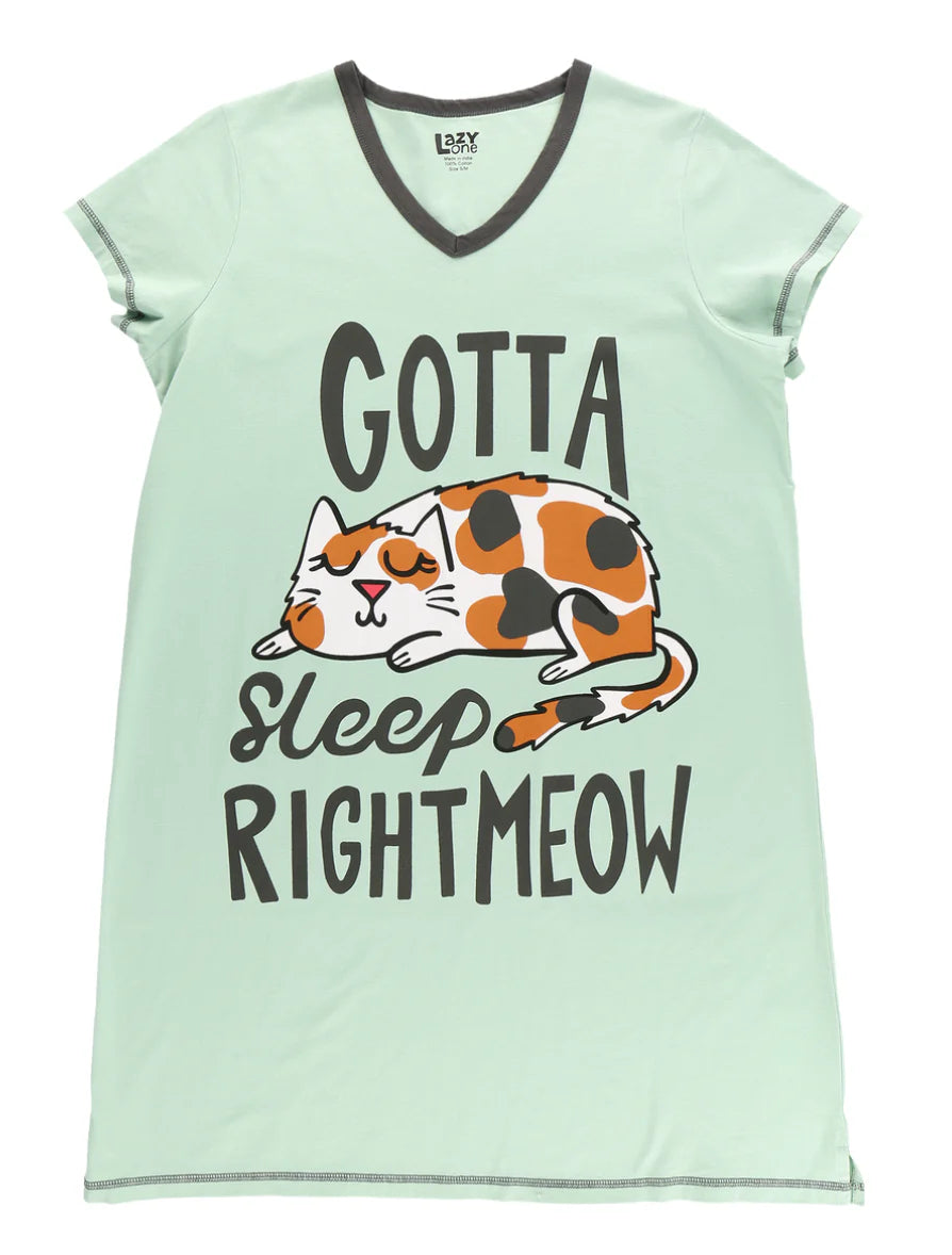 Gotta Sleep Meow Vneck Nightshirt