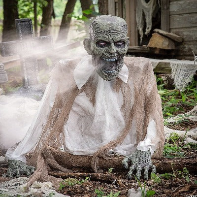 2' Animated Gaseous Zombie Groundbreaker Decoration