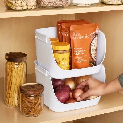 ShelfBin Stacking Pantry Bins, 2-Pack
