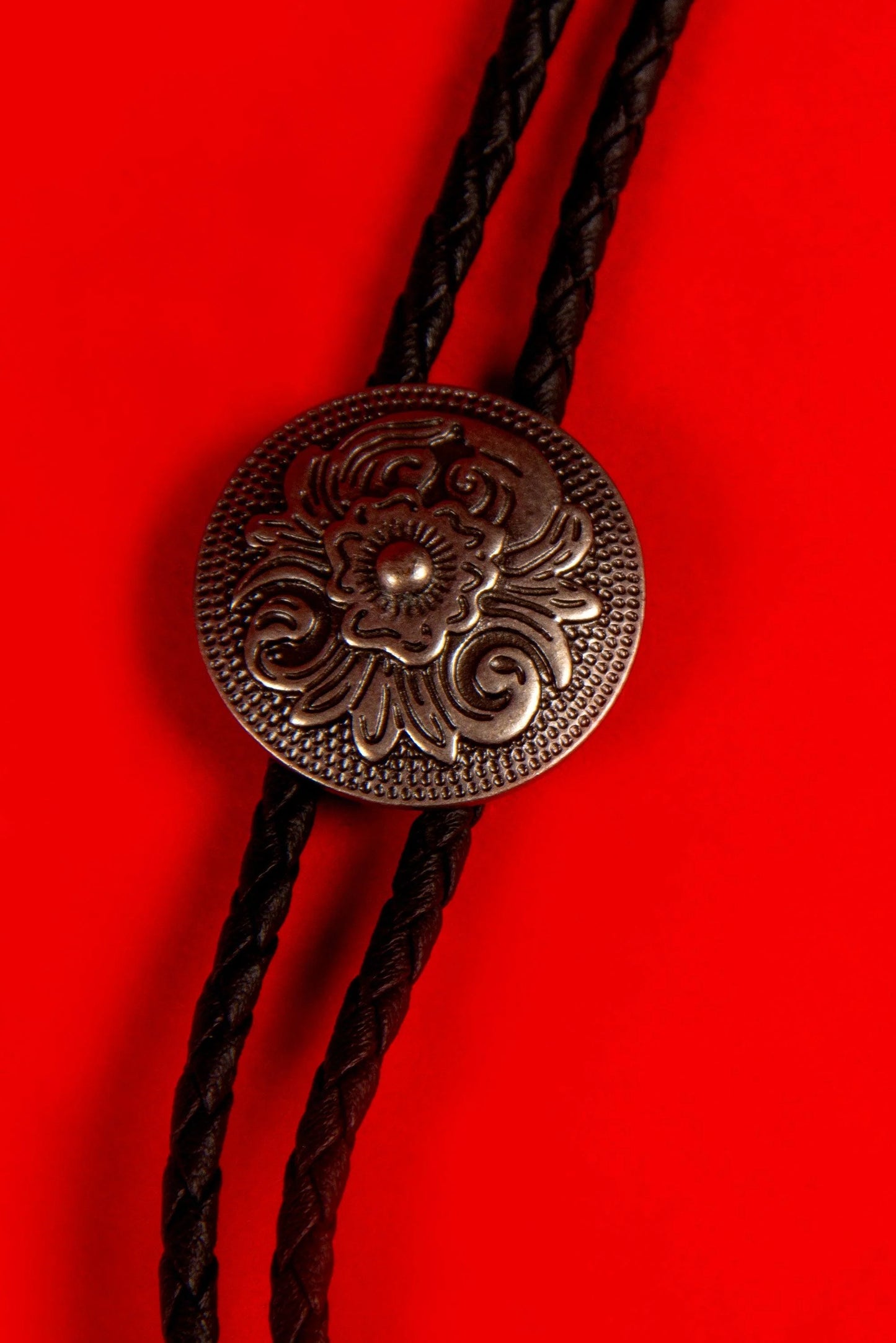 Native Bolo Tie Rodeo Cowboy Leather Necktie