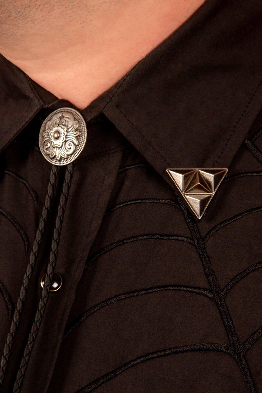 Native Bolo Tie Rodeo Cowboy Leather Necktie