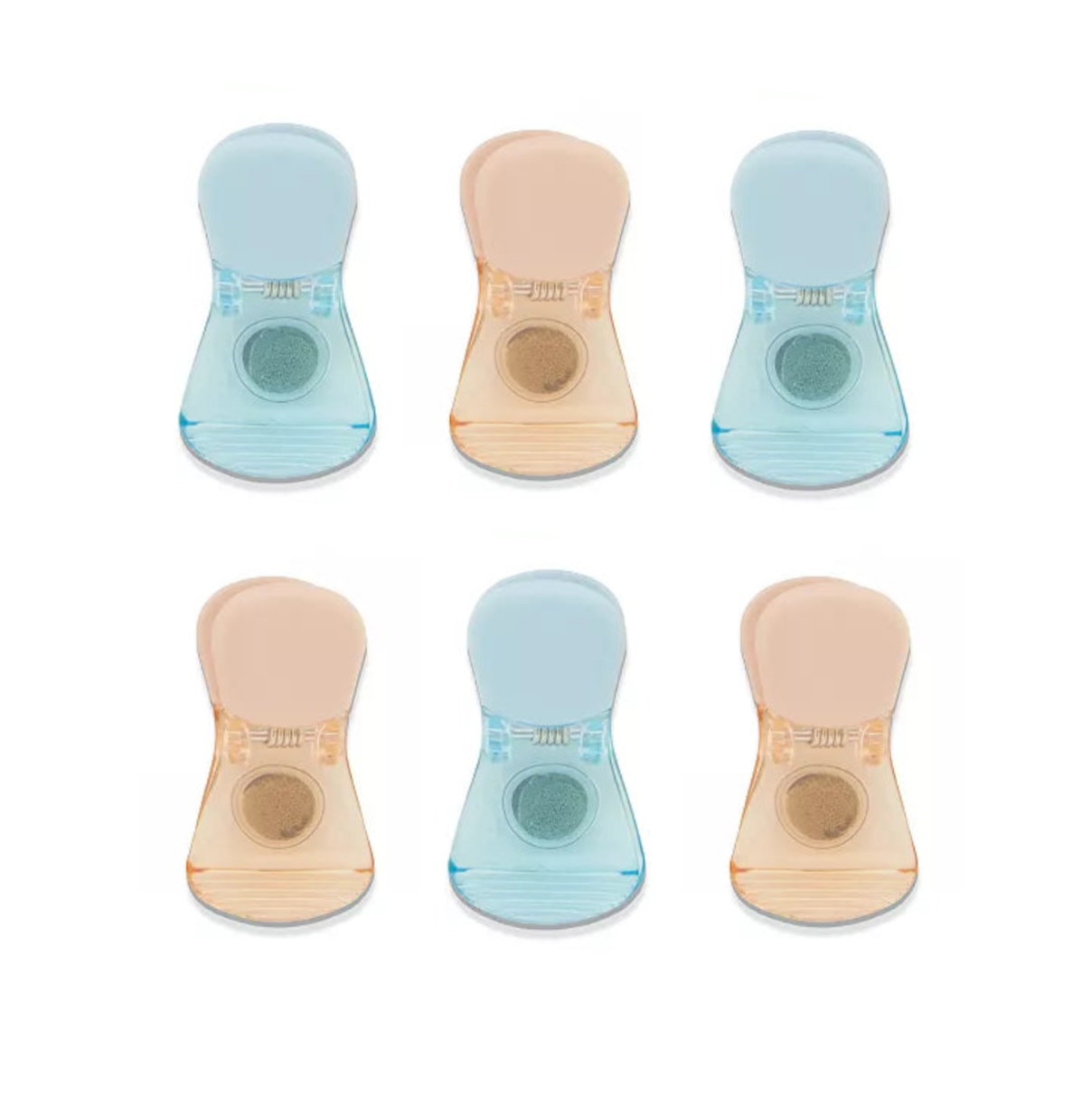 Set 6 WIDE BAG CLIPS ASST