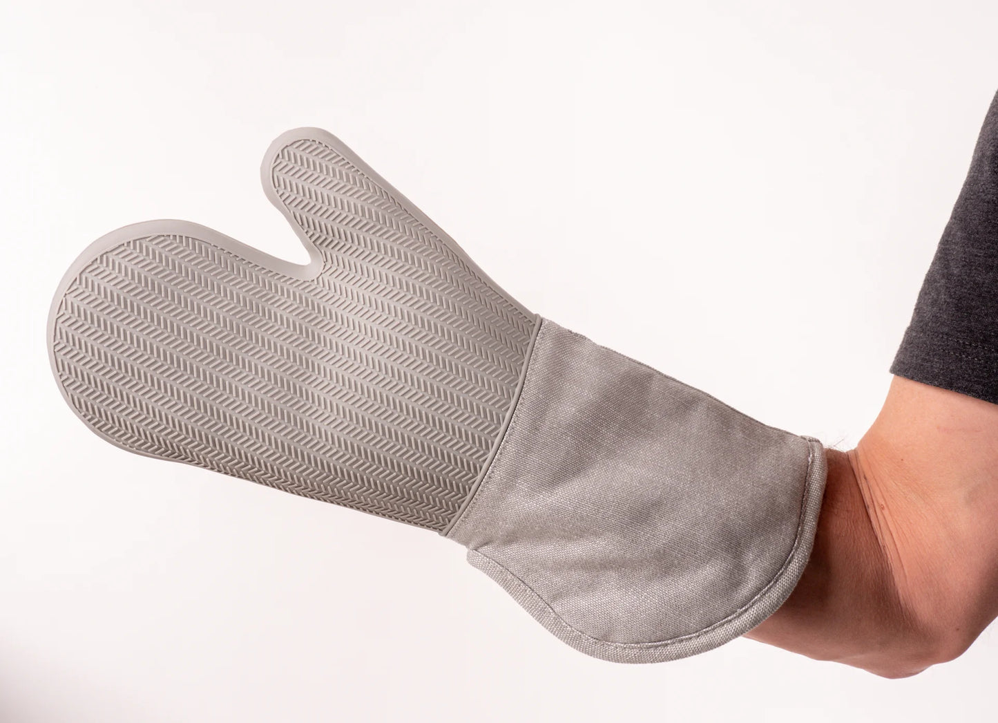 Strada Silicone Oven Mitt-Gray, 15"-Gray