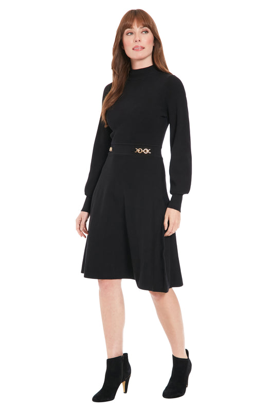 Sweater Dress Black  - Maggy London