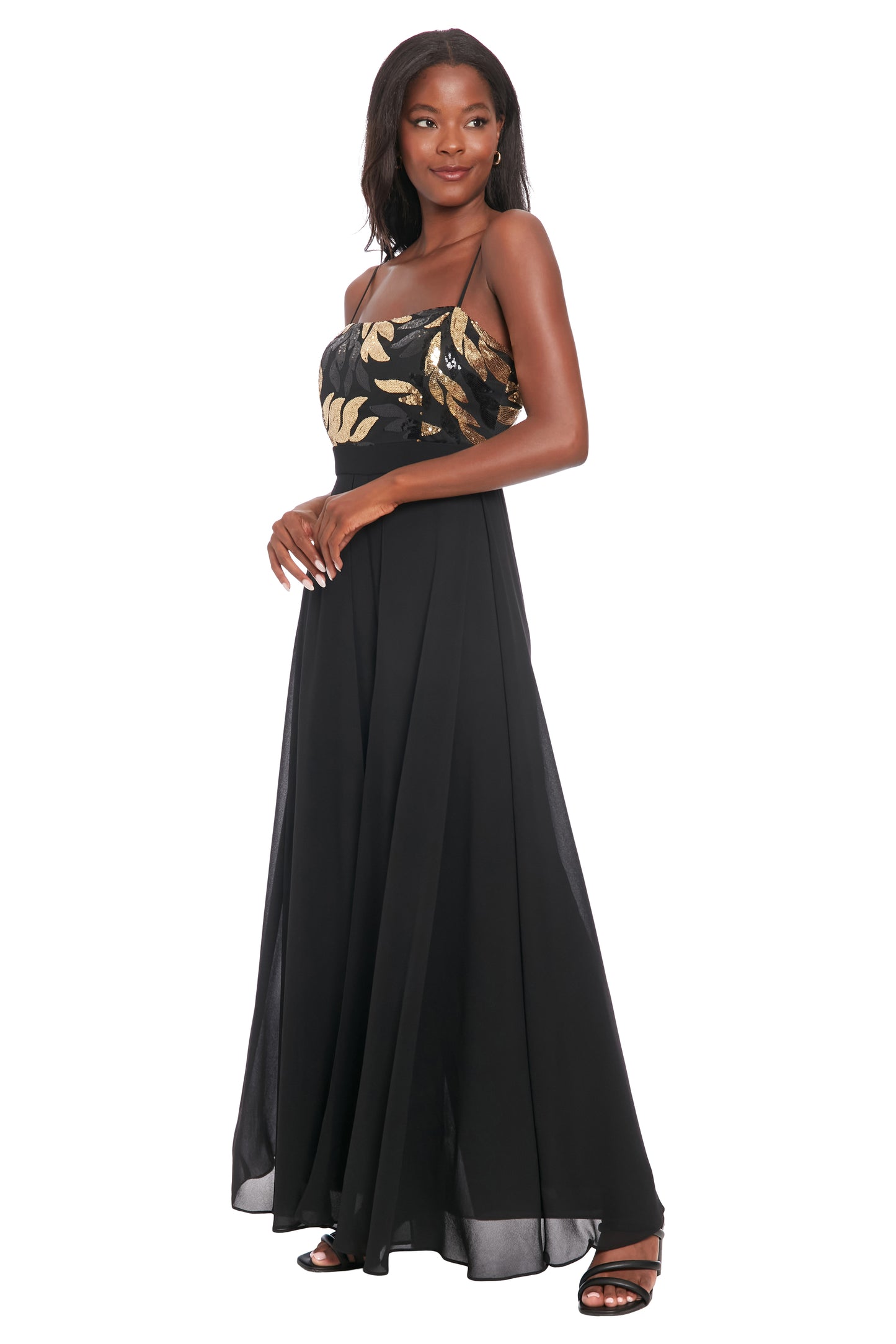 Sequin Dress Black /Gold - Maggy London