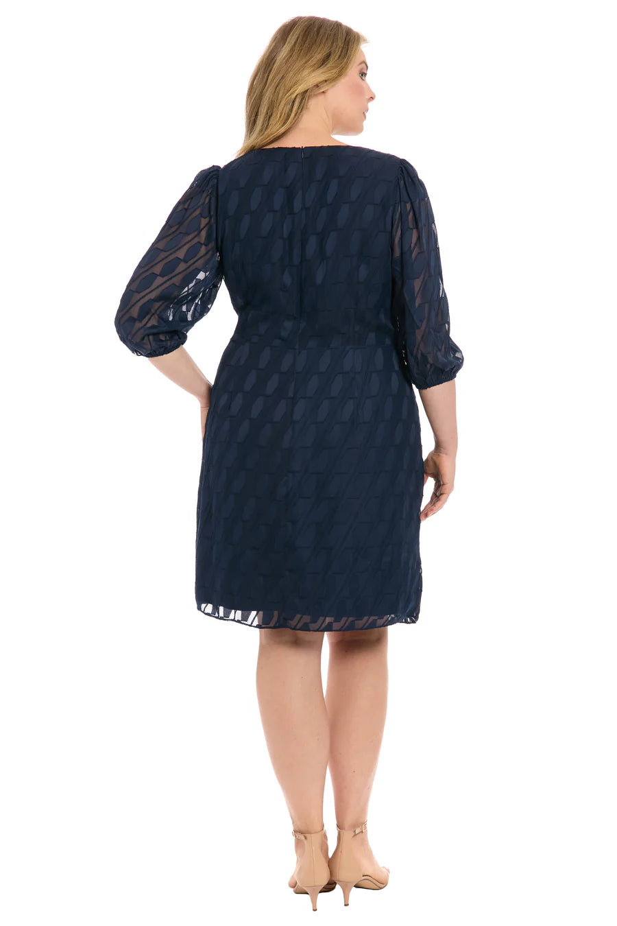Navy Blazer Dress (Plus Size) - London Times