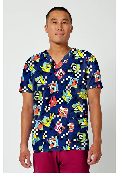 Top estampado con cuello en V "Check Yeah" para hombre