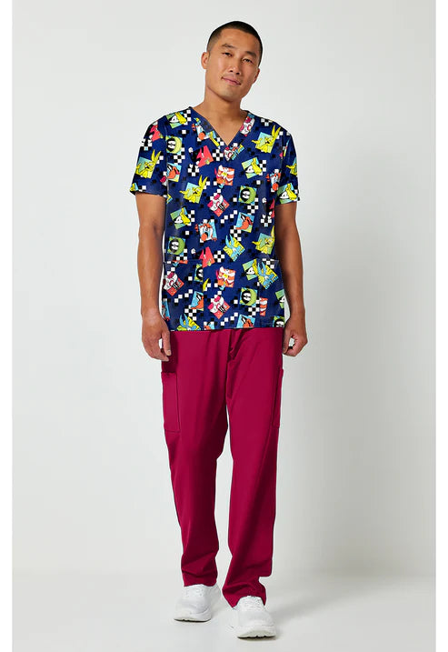 Top estampado con cuello en V "Check Yeah" para hombre