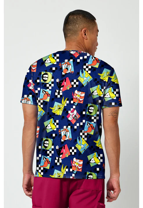 Top estampado con cuello en V "Check Yeah" para hombre