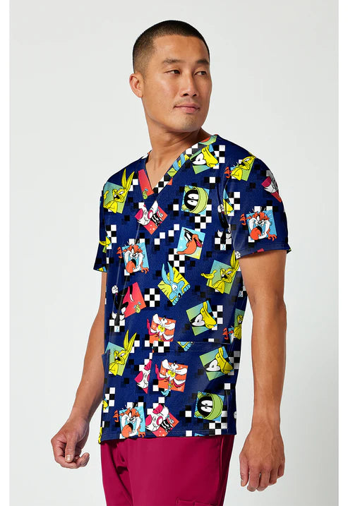 Top estampado con cuello en V "Check Yeah" para hombre