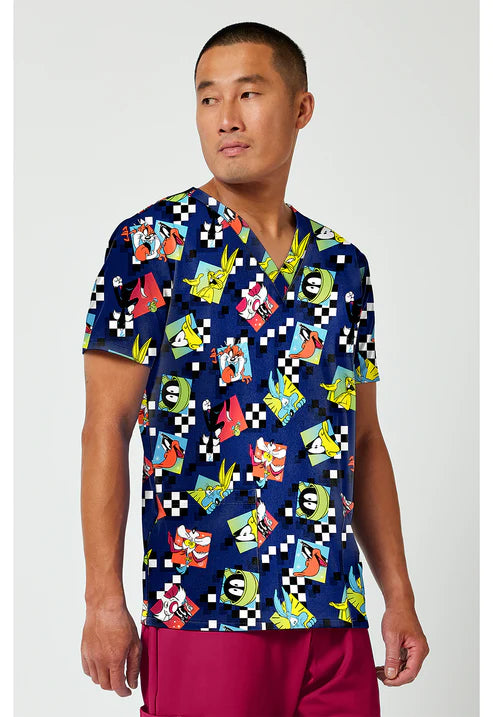 Top estampado con cuello en V "Check Yeah" para hombre