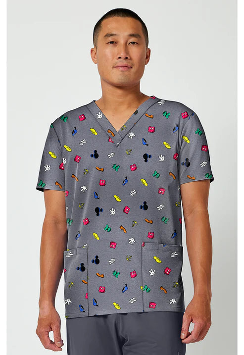 Camiseta estampada con cuello en V para hombre Iconic Friendship