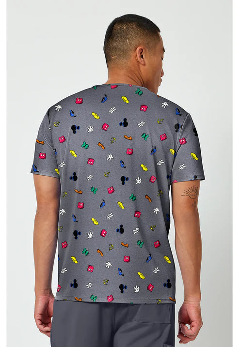 Camiseta estampada con cuello en V para hombre Iconic Friendship
