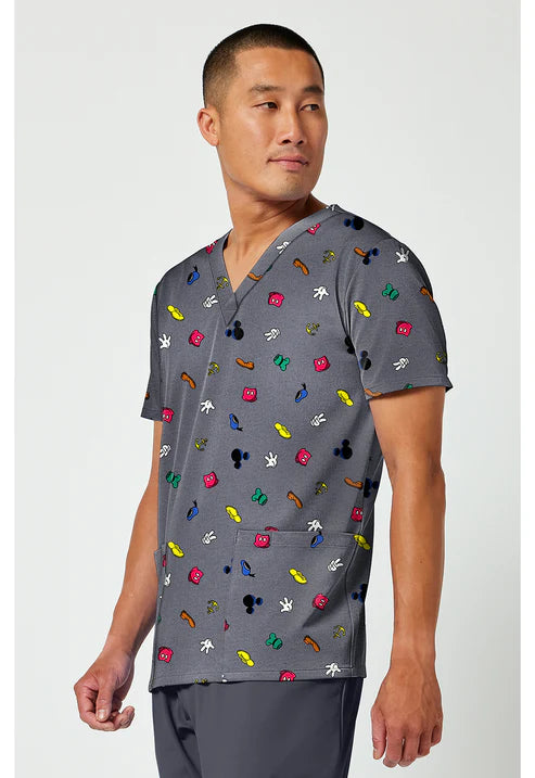 Camiseta estampada con cuello en V para hombre Iconic Friendship