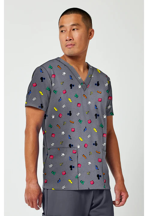 Camiseta estampada con cuello en V para hombre Iconic Friendship
