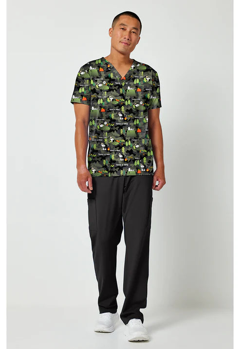 Top con cuello en V y estampado de Snoopy al aire libre para hombre
