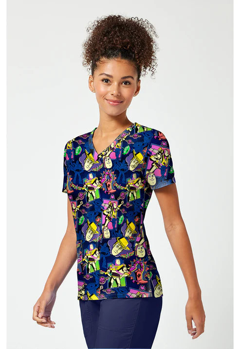 Estampado Cuello V Pijama Sanitario Cómic