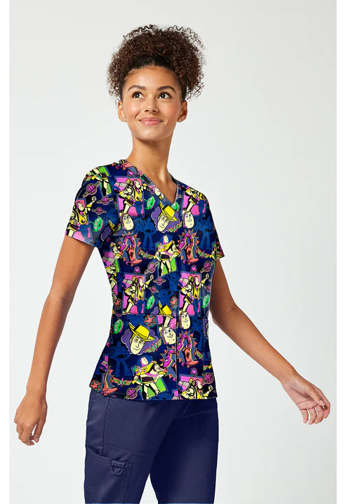Estampado Cuello V Pijama Sanitario Cómic