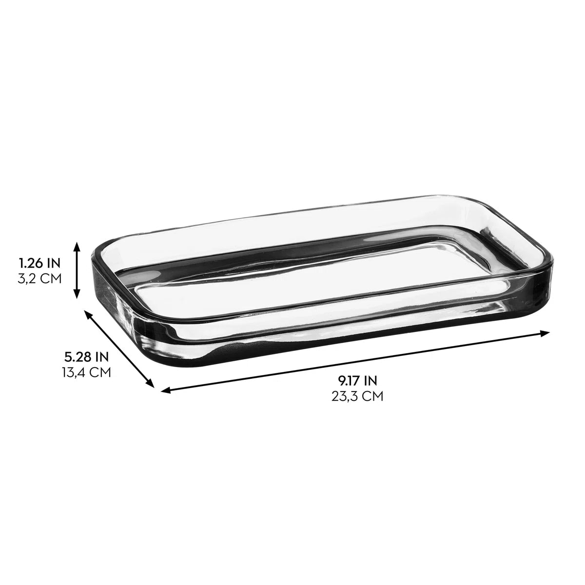 TIA Tray Glass Matte Black