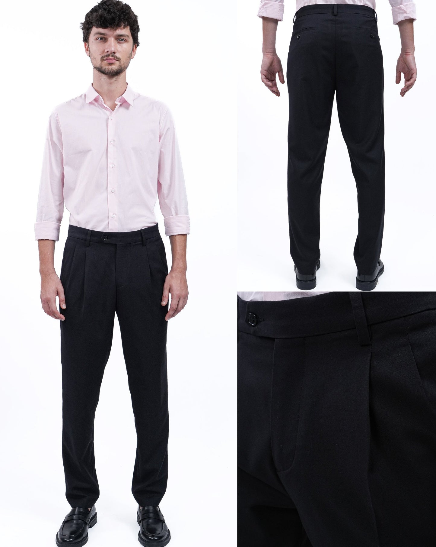 Caballero Pantalon de Vestir Fit Slim Negro