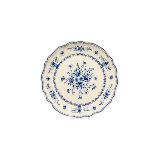 Plato de ensalada/postre, Vila Beige-Blue 8"