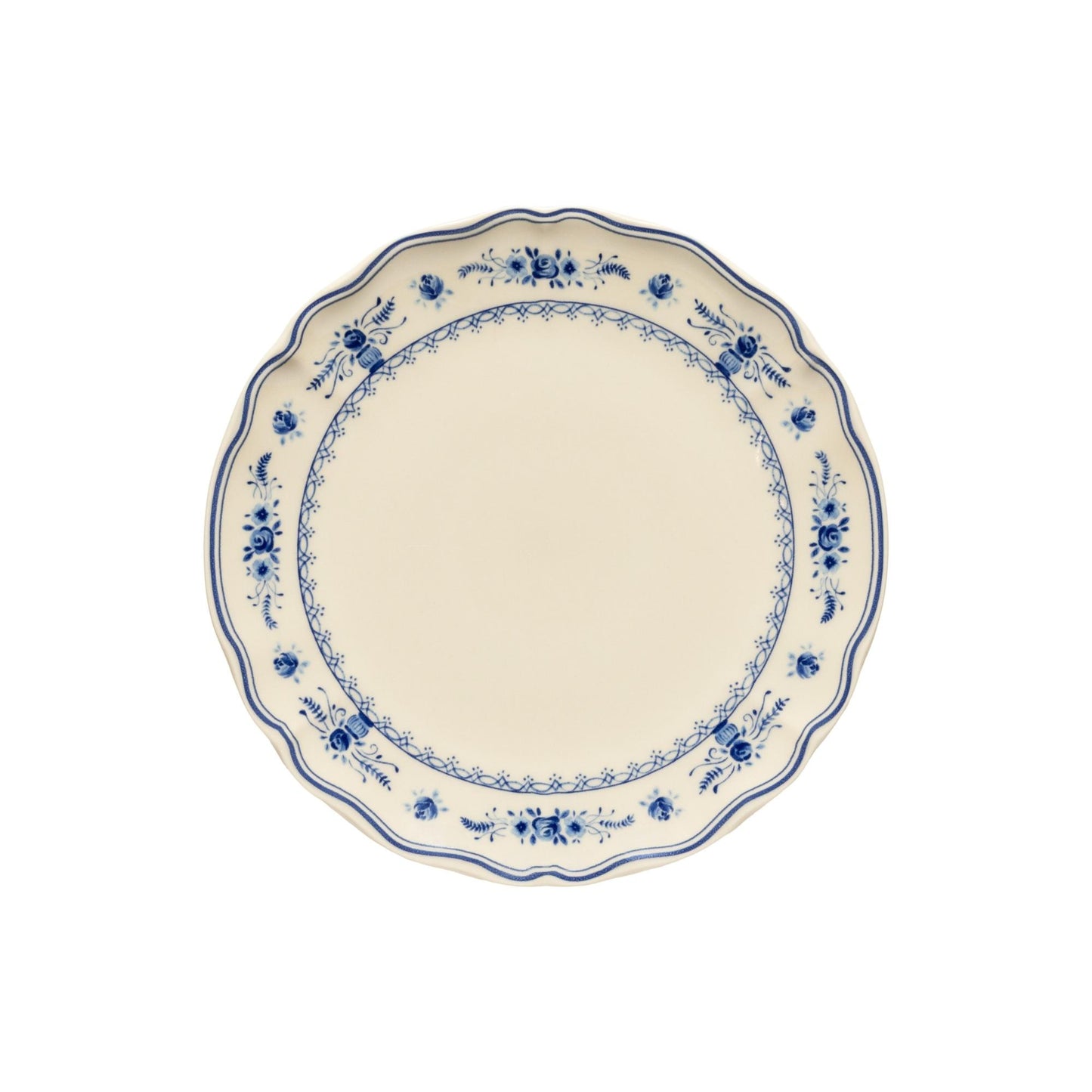 Platos Llanos, Vila Beige-Azul 28cm