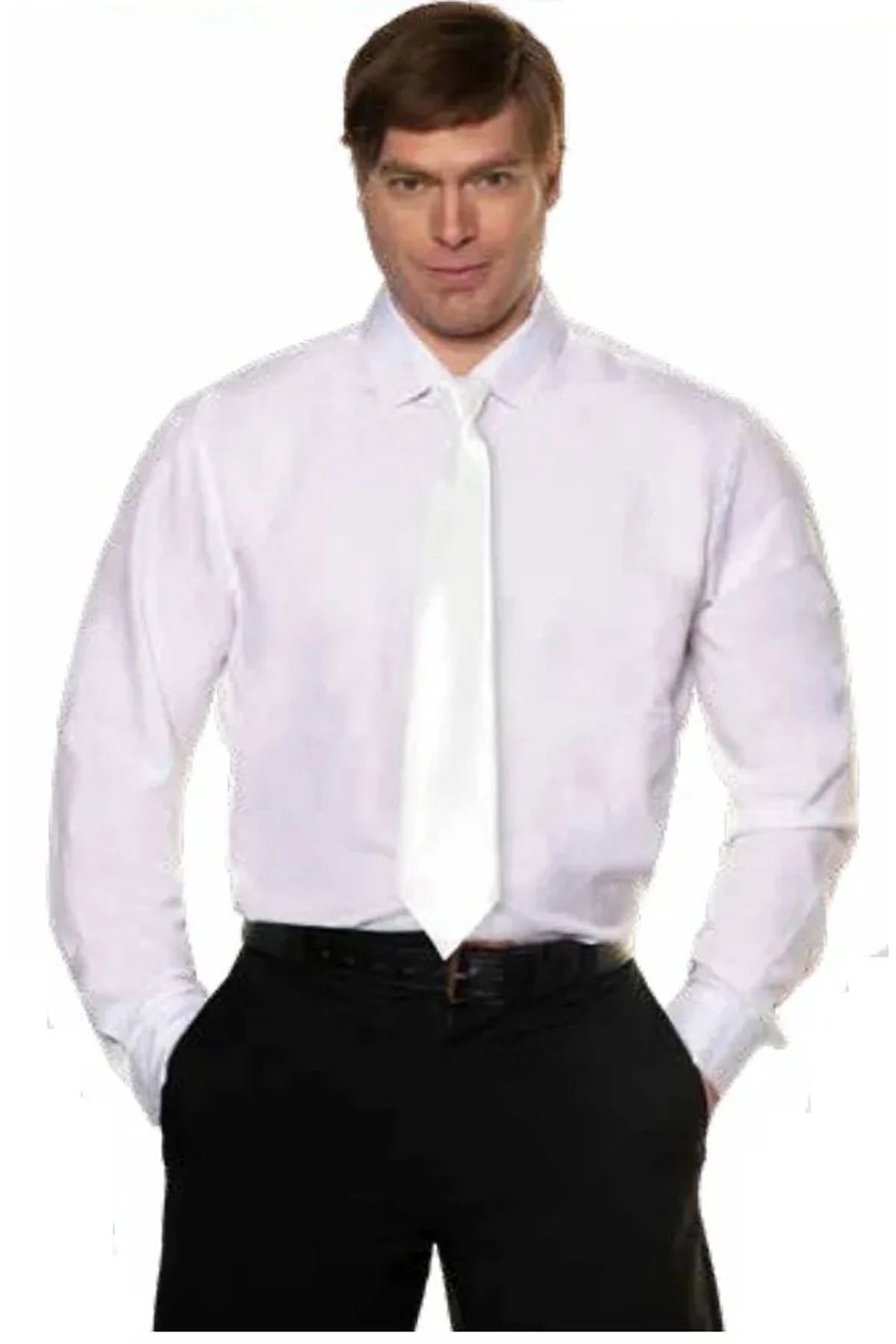 Corbata con cremallera negra para adultos